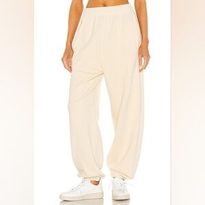 Agolde Balloon Curved Leg Sweatpants, light yellow XS